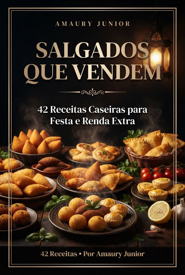 Capa do e-book Salgados que Vendem, por Amaury Junior